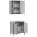 Set mobilier de baie, 2 piese, gri sonoma, lemn prelucrat - WALTI WALTI