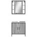Set mobilier de baie, 2 piese, gri sonoma, lemn prelucrat - WALTI WALTI