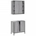 Set mobilier de baie, 2 piese, gri sonoma, lemn prelucrat - WALTI WALTI