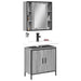 Set mobilier de baie, 2 piese, gri sonoma, lemn prelucrat - WALTI WALTI