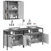 Set dulapuri de baie, 3 piese, gri sonoma, lemn prelucrat - WALTI WALTI