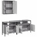 Set dulapuri de baie, 3 piese, gri sonoma, lemn prelucrat - WALTI WALTI