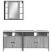 Set dulapuri de baie, 3 piese, gri sonoma, lemn prelucrat - WALTI WALTI