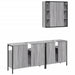 Set dulapuri de baie, 3 piese, gri sonoma, lemn prelucrat - WALTI WALTI