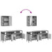Set dulapuri de baie, 3 piese, gri sonoma, lemn prelucrat - WALTI WALTI