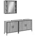 Set dulapuri de baie, 3 piese, gri sonoma, lemn prelucrat - WALTI WALTI
