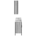 Set dulapuri de baie, 3 piese, gri sonoma, lemn prelucrat - WALTI WALTI