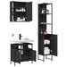 Set dulapuri de baie, 3 piese, negru, lemn prelucrat - WALTI WALTI