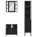 Set dulapuri de baie, 3 piese, negru, lemn prelucrat - WALTI WALTI
