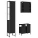 Set dulapuri de baie, 3 piese, negru, lemn prelucrat - WALTI WALTI