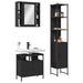 Set dulapuri de baie, 3 piese, negru, lemn prelucrat - WALTI WALTI