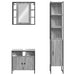 Set dulapuri de baie, 3 piese, gri sonoma, lemn prelucrat - WALTI WALTI