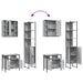 Set dulapuri de baie, 3 piese, gri sonoma, lemn prelucrat - WALTI WALTI