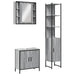 Set dulapuri de baie, 3 piese, gri sonoma, lemn prelucrat - WALTI WALTI