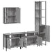 Set dulapuri de baie, 4 piese, gri sonoma, lemn prelucrat - WALTI WALTI