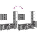 Set dulapuri de baie, 4 piese, gri sonoma, lemn prelucrat - WALTI WALTI