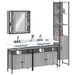 Set dulapuri de baie, 4 piese, gri sonoma, lemn prelucrat - WALTI WALTI