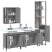 Set dulapuri de baie, 4 piese, gri sonoma, lemn prelucrat - WALTI WALTI