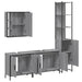 Set dulapuri de baie, 4 piese, gri sonoma, lemn prelucrat - WALTI WALTI
