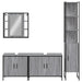 Set dulapuri de baie, 4 piese, gri sonoma, lemn prelucrat - WALTI WALTI
