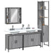 Set dulapuri de baie, 4 piese, gri sonoma, lemn prelucrat - WALTI WALTI