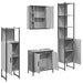 Set dulapuri de baie, 4 piese, gri sonoma, lemn prelucrat - WALTI WALTI