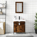 Set mobilier de baie, 2 piese, stejar fumuriu, lemn prelucrat - WALTI WALTI
