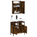Set mobilier de baie, 2 piese, stejar fumuriu, lemn prelucrat - WALTI WALTI