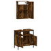 Set mobilier de baie, 2 piese, stejar fumuriu, lemn prelucrat - WALTI WALTI