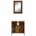 Set mobilier de baie, 2 piese, stejar fumuriu, lemn prelucrat - WALTI WALTI