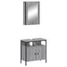 Set mobilier de baie, 2 piese, gri sonoma, lemn prelucrat - WALTI WALTI