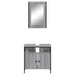 Set mobilier de baie, 2 piese, gri sonoma, lemn prelucrat - WALTI WALTI