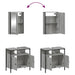Set mobilier de baie, 2 piese, gri sonoma, lemn prelucrat - WALTI WALTI