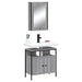 Set mobilier de baie, 2 piese, gri sonoma, lemn prelucrat - WALTI WALTI