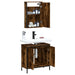 Set mobilier de baie, 2 piese, stejar fumuriu, lemn prelucrat - WALTI WALTI
