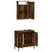 Set mobilier de baie, 2 piese, stejar fumuriu, lemn prelucrat - WALTI WALTI