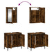 Set mobilier de baie, 2 piese, stejar fumuriu, lemn prelucrat - WALTI WALTI
