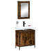 Set mobilier de baie, 2 piese, stejar fumuriu, lemn prelucrat - WALTI WALTI
