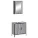 Set mobilier de baie, 2 piese, gri sonoma, lemn prelucrat - WALTI WALTI