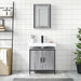 Set mobilier de baie, 2 piese, gri sonoma, lemn prelucrat - WALTI WALTI