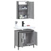 Set mobilier de baie, 2 piese, gri sonoma, lemn prelucrat - WALTI WALTI