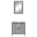 Set mobilier de baie, 2 piese, gri sonoma, lemn prelucrat - WALTI WALTI
