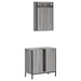 Set mobilier de baie, 2 piese, gri sonoma, lemn prelucrat - WALTI WALTI