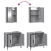 Set mobilier de baie, 2 piese, gri sonoma, lemn prelucrat - WALTI WALTI