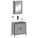 Set mobilier de baie, 2 piese, gri sonoma, lemn prelucrat - WALTI WALTI