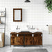Set mobilier de baie, 3 piese, stejar fumuriu, lemn prelucrat - WALTI WALTI