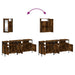 Set mobilier de baie, 3 piese, stejar fumuriu, lemn prelucrat - WALTI WALTI