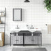 Set mobilier de baie, 3 piese, gri sonoma, lemn prelucrat - WALTI WALTI