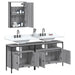Set mobilier de baie, 3 piese, gri sonoma, lemn prelucrat - WALTI WALTI