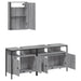 Set mobilier de baie, 3 piese, gri sonoma, lemn prelucrat - WALTI WALTI